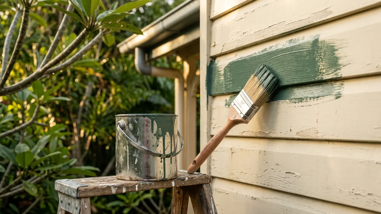 Brisbane painter detail relevant to "Is it safe to paint the exterior of your home during Brisbane's wet season?"