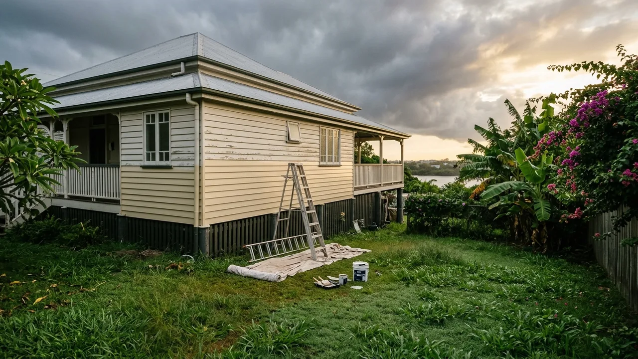 Brisbane painter context shot for "Is it safe to paint the exterior of your home during Brisbane's wet season?"