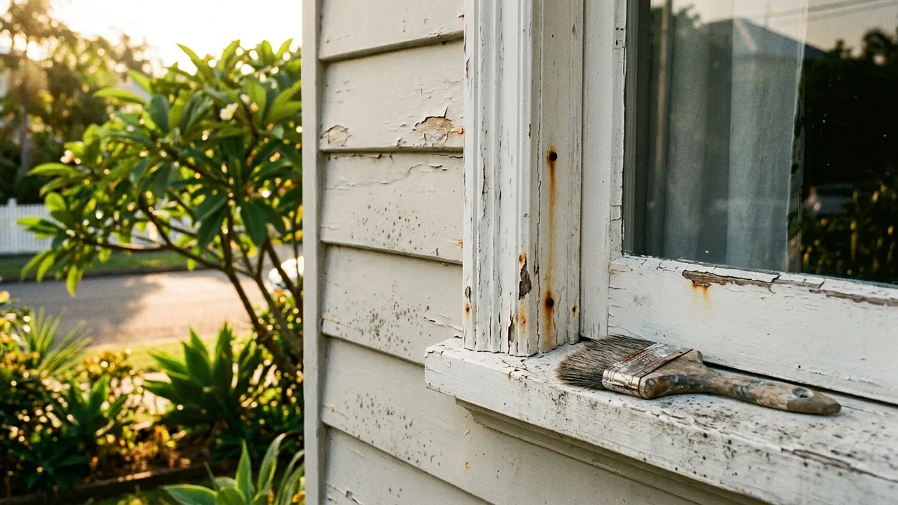 Brisbane painter detail relevant to "These are the signs your Brisbane home needs repainting sooner than you planned"
