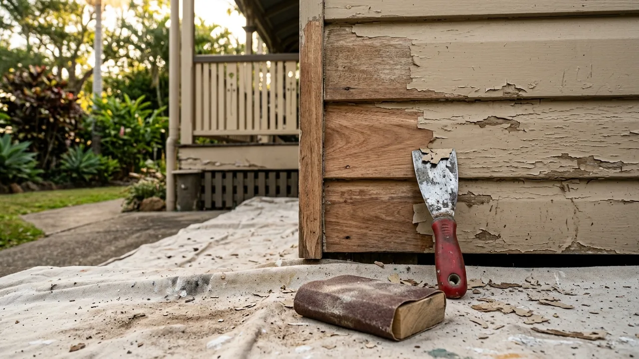 Brisbane painter detail relevant to "Surface preparation is the job most Brisbane homeowners underestimate"