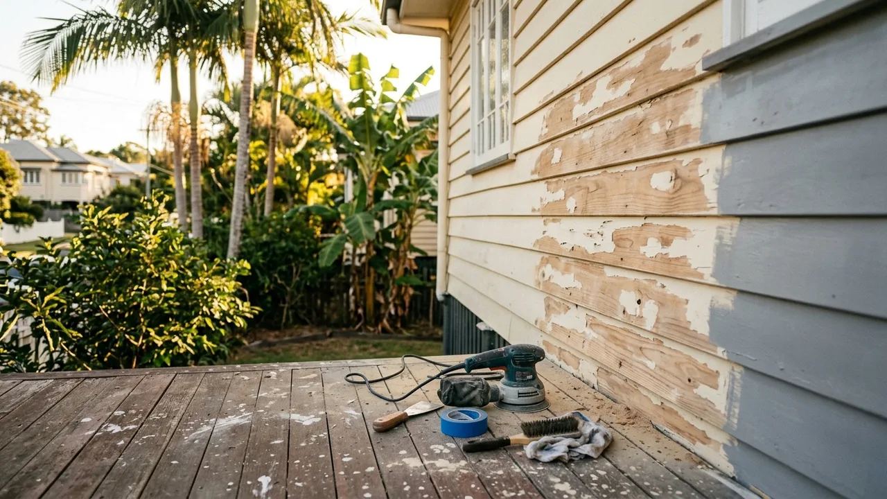Brisbane painter context shot for "Surface preparation is the job most Brisbane homeowners underestimate"