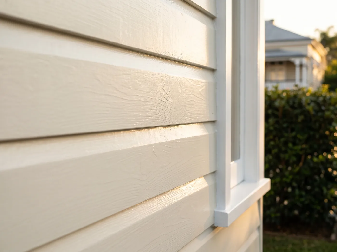 Close-up of a finished painter job on a Brisbane home